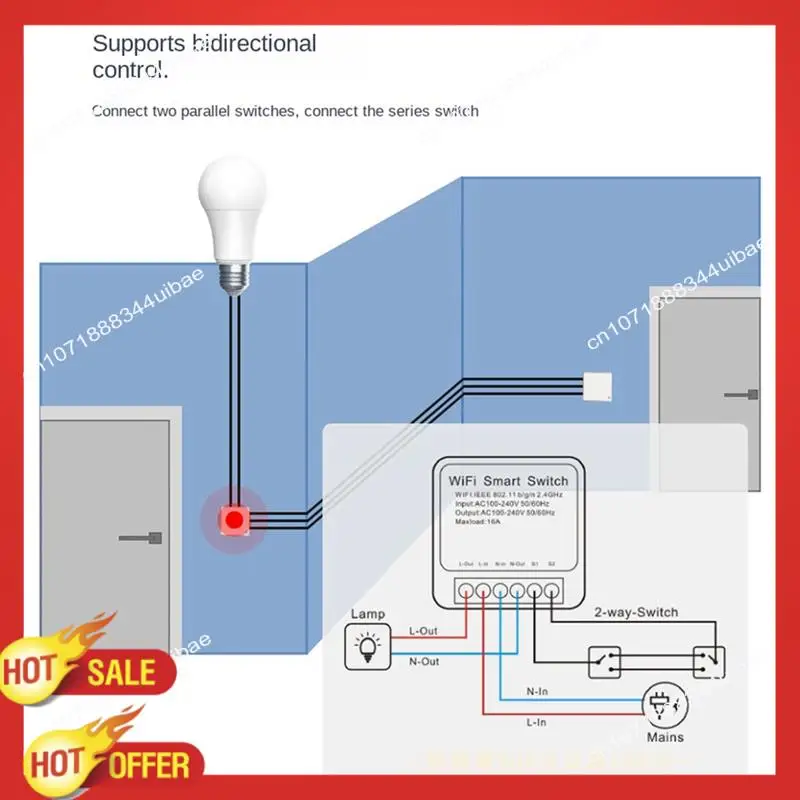 B47C Per Matter 16A Smart Wifi Switch One Open Dual Control Interruttori di controllo Mini Smart Breaker Controllo vocale Funziona con il durevole