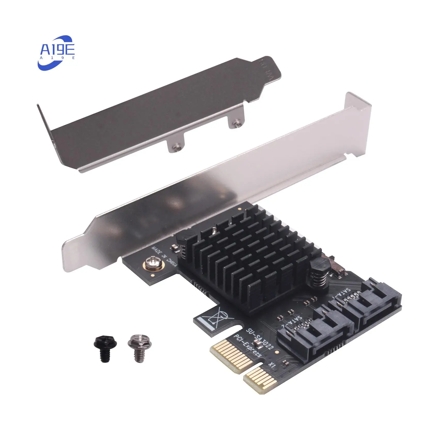 

A19E-Pcie To SATA 3.0 6G SSD Adapter PCI-E PCI Express X1 Controller Expansion Card Riser Add On Card Mining Card