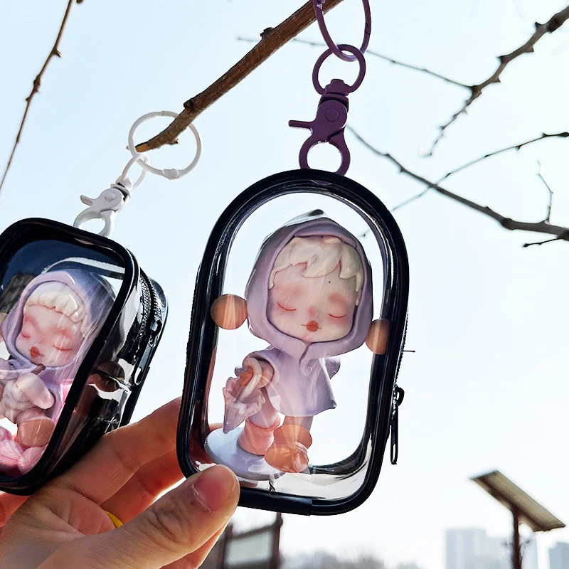 Bubble Matt Doll Toy Closed Thicken Transparent PVC Blind Box Display Storage Keychain Bag Stereoscopic Mystery Toy Storage Case