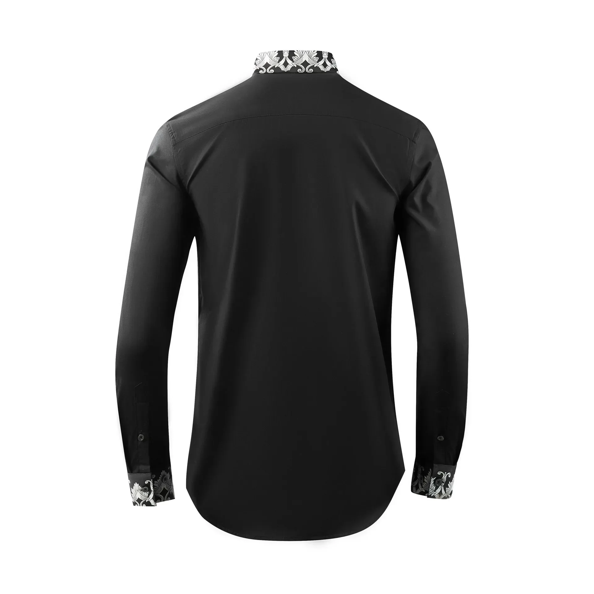 

Luxury Royal Print Shirts for Men Long Sleeve Casual Business Formal Dress Shirts Social Party Streetwear Camisa Masculina 2023