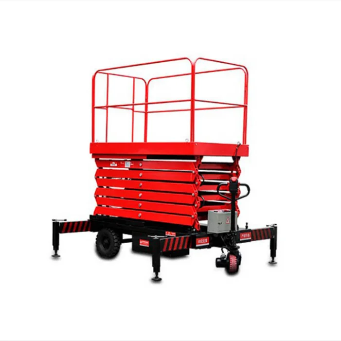 300kg 500kg mini mobile lift platform portable  aluminium aerial scissor type work platform