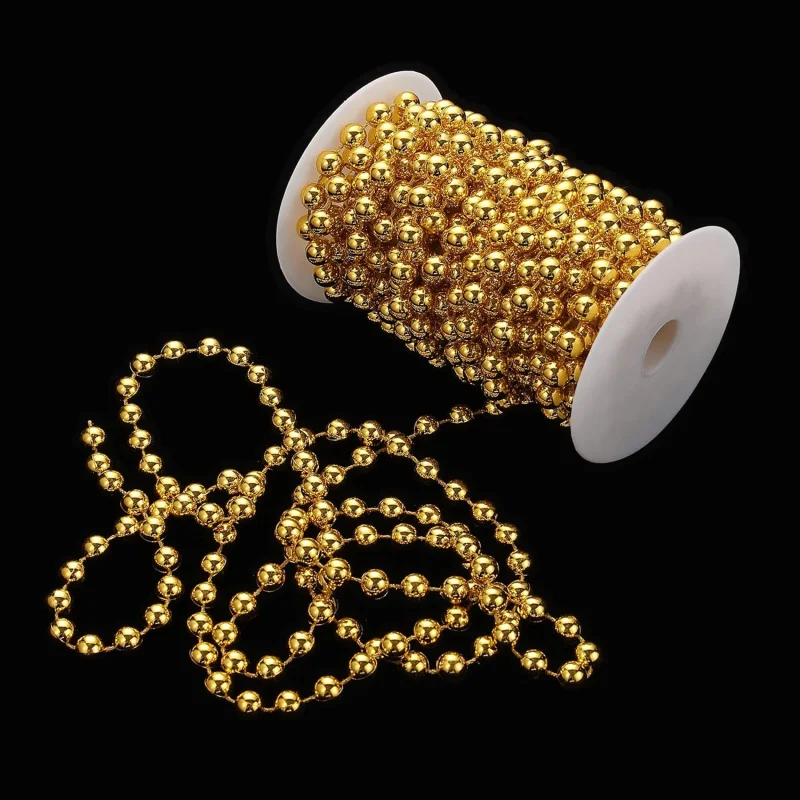 11/33yards 5mm/10mm Round Fishing Line Artificial Pearls Flower Beads Chain Garland Flowers Wedding Party Decoration Diy