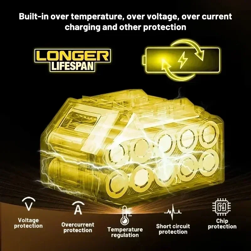 100%Original DEWALT 20V 6000mAh battery For DCB606 DCB609 DCB182 DCB205 DCB206 DCB209 power tool battery air transport image 5