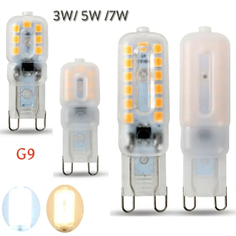 

G9 LED Light Dimmable bulb 3W 5W 7W SMD 2835 Spotlight For Crystal Chandelier Replace 20W 30W Halogen Lamp Lighting AC 220V