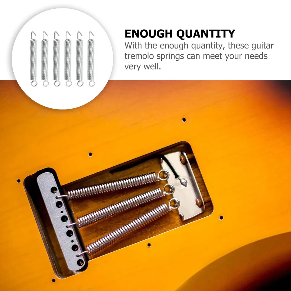 

6pcs 6 Retro Tremolo Springs Lightweight Durable Electric Guitar Parts Bridge Tension Metal Accessories Musical Instrument