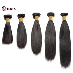 Doppia trama Bone Straight Bundles capelli umani Natural Black 1 pz/3 pz/5 pz/7 pz Per lotto 10-22 pollici Remy Indian Hair Extension