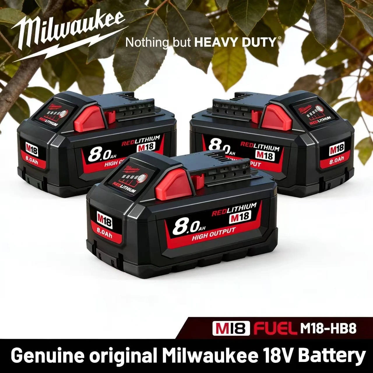 

Origina Milwaukee M18 XC 5.0Ah Battery 48-11-1852 18V Li-ion For M18 Series Tools Professional Grade Replacement Battery Pack