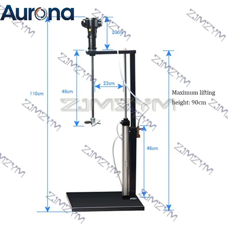 【Industrial】20L Pneumatic Paint Mixer Automatic Lifting Air Agitator Blender Stirrer Ink Glue Mixing Machine 5 Gallons