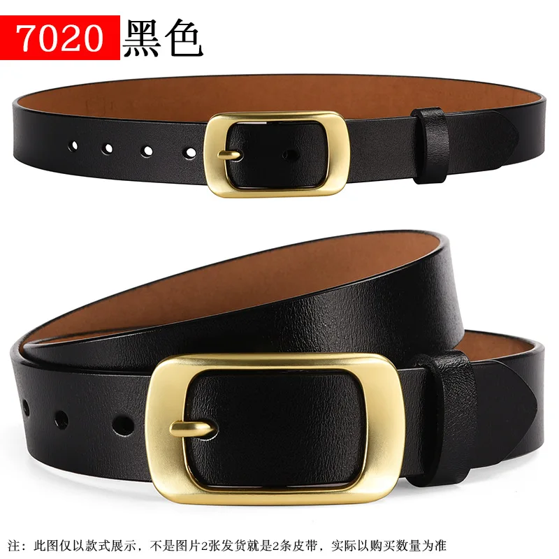 Ceinture en cuir véritable pour femme, cuir de vachette, version coréenne, ceinture de jeans strucdécorative, designer de luxe, savoir chaud, 2023