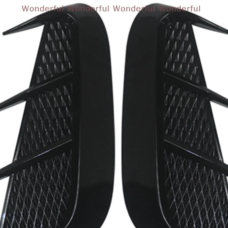 

Pair of Universal Front Bumper Side Vent Covers, Carbon Fiber Look, Automobile Body Enhancing DIY Accessories.