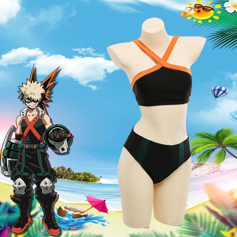 My Hero Academy Cos Costume Bakugou Katsuki Cosplay Swimsuit Suit New cosplay