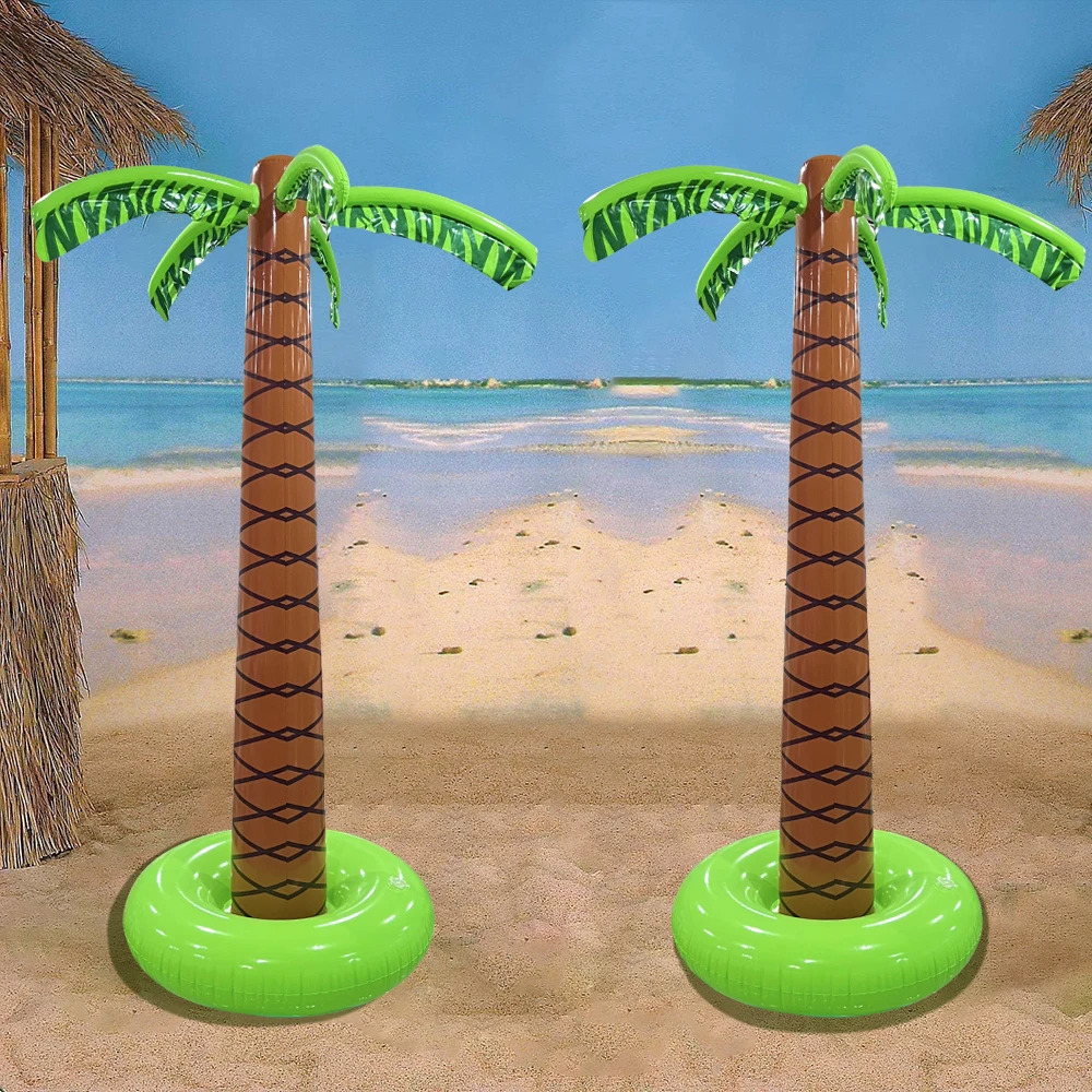 Tropical Inflatable Palm Tree, Large Blow-Up Coconut Tree for Luau & Hawaiian Parties, Pool and Backyard Summer Decoration Prop
