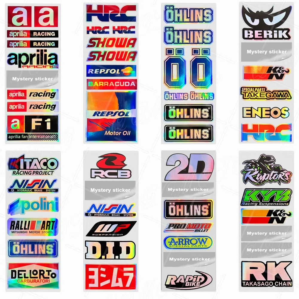 Laser Rainbow Motorcycle Stickers Side Strip Tank Fairing Bike Car Decals For Honda Suzuki Vespa YAMAHA Aprilia Kawasaki