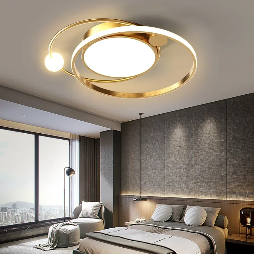 

Modern Led Living Room Ceiling Lights Bedroom Kitchen Dining Decoration Lamp Chandeliers Nordic Indoor Home Lustres Gold