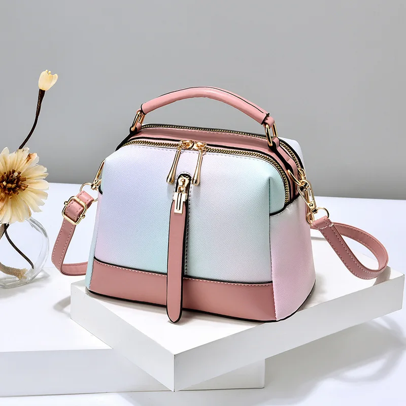 Spring and summer ins texture multi-color small bag for women 2022 new fashion texture small crowd one shoulder messenger bag