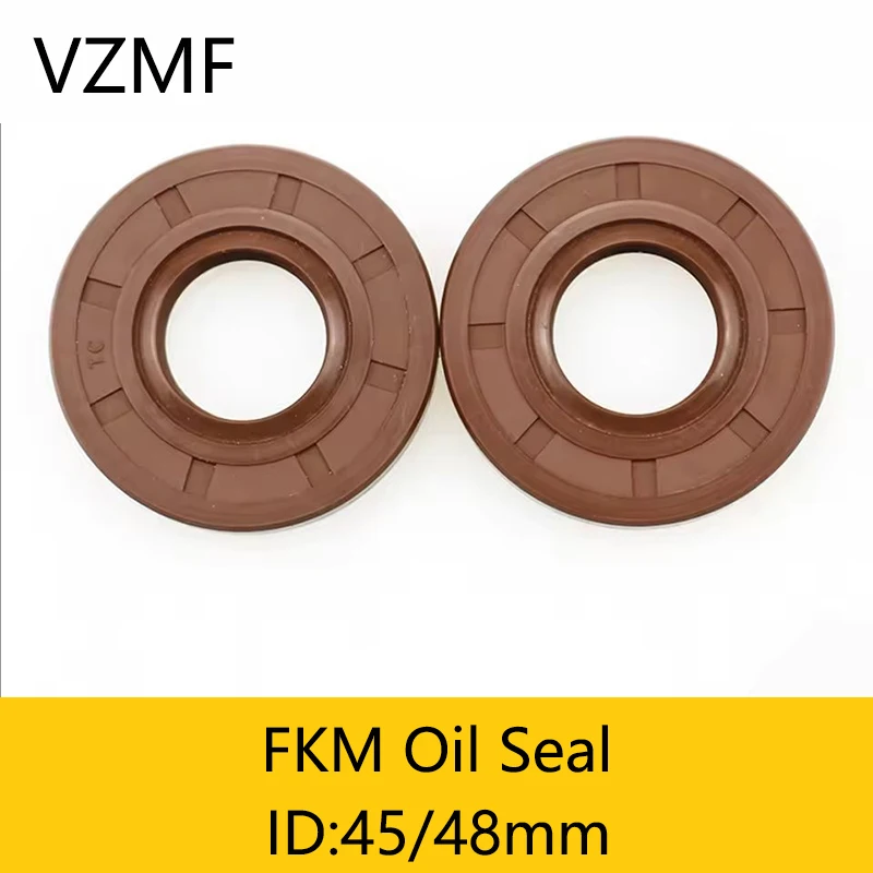 

2Pcs FKM Framework Oil Seal ID 45mm 48mm OD 55~100mm Thickness 6-12mm Fluoro Rubber Gasket Rings