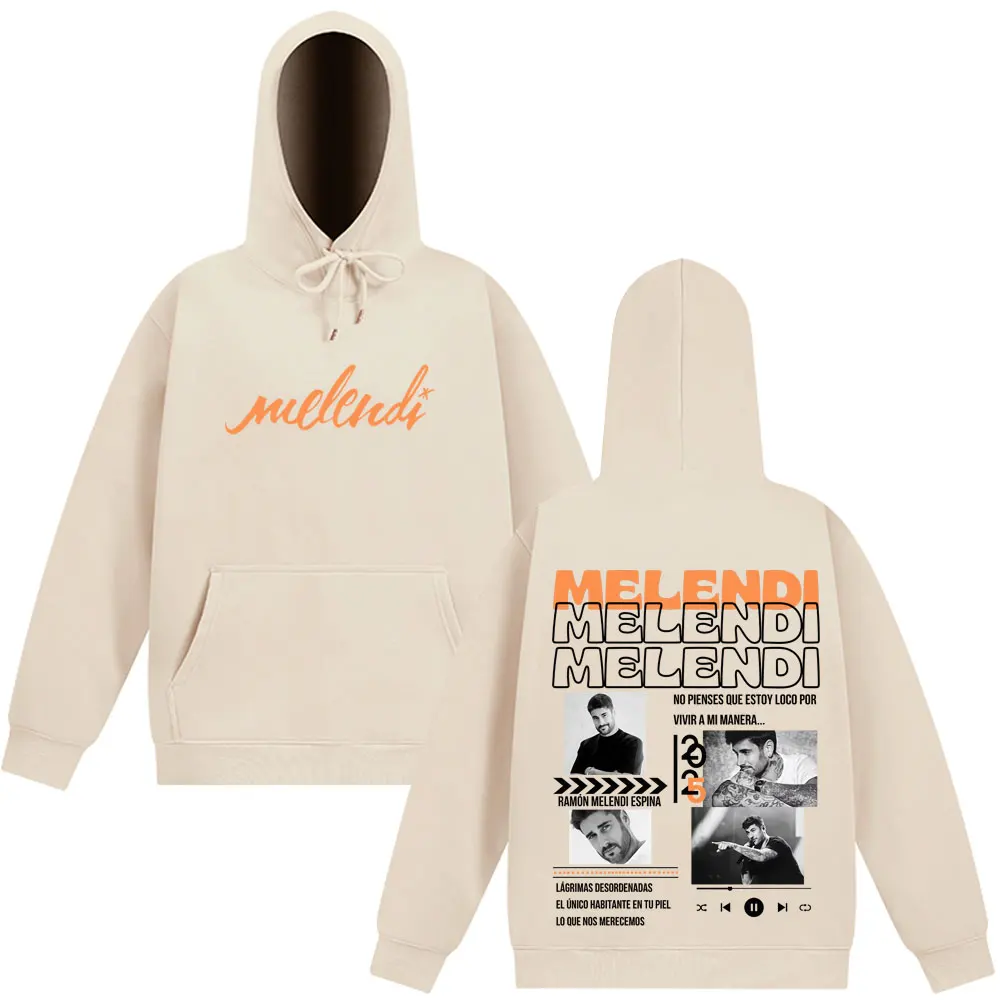 

Худи с графическим принтом в стиле хип-хоп от рэпера Меленди, коллекция 2025 года, унисекс, готический свитшот, повседневная спортивная одежда оверсайз с длинными рукавами