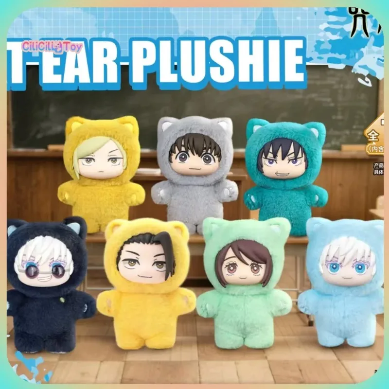 

Hot BANDAI Jujutsu Kaisen 2 Cat Ear Plushie Series Blind Box Mystery Box Anime Figure Room Decoration Collection Kids Gifts
