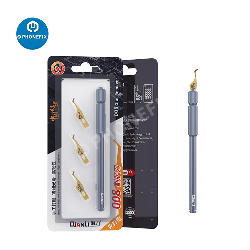 Imagem -03 - Qianli 007 008 009 Ferramenta de Manutenção do Telefone Móvel Profissional Faca Chip ic Cola Remoção Raspador para o Iphone Cpu Ferramenta Reparo Conjunto