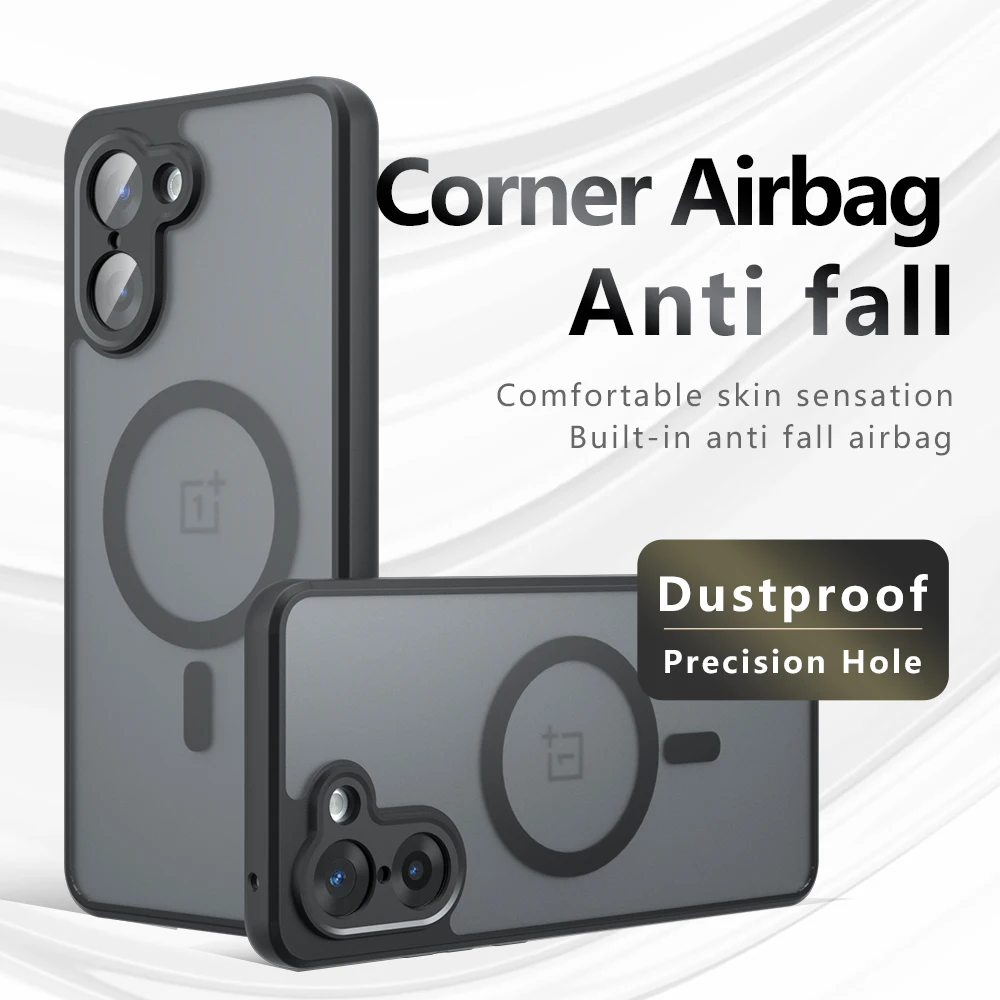 Fall Für OnePlus Nord CE5 Ace 5 Racing Magnetische Weiche TPU Rahmen Transluzente Matte Hartplastik Stoßfest Telefon Zurück Abdeckung Fundas
