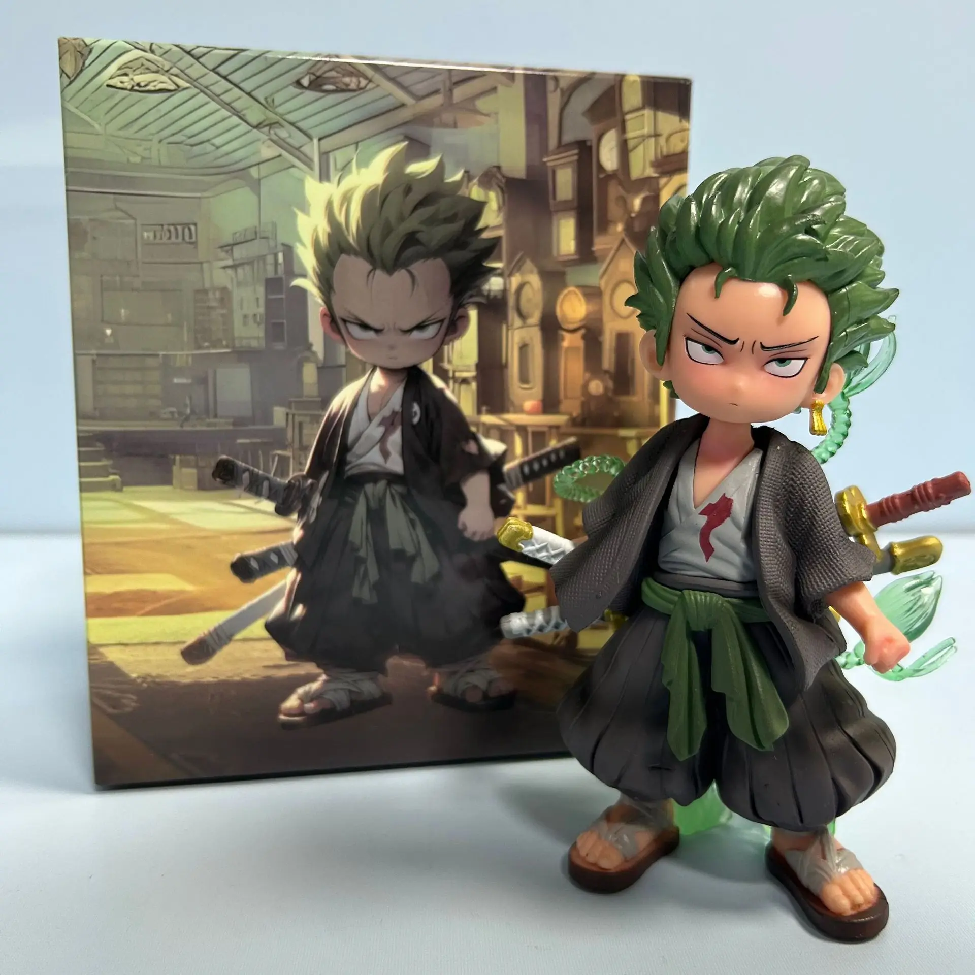 

One Piece Q Zoro Аниме Фигурка ророноа Зоро версия Q экшн-фигурка модели детской коллекции настольная декоративная игрушка Детские подарки