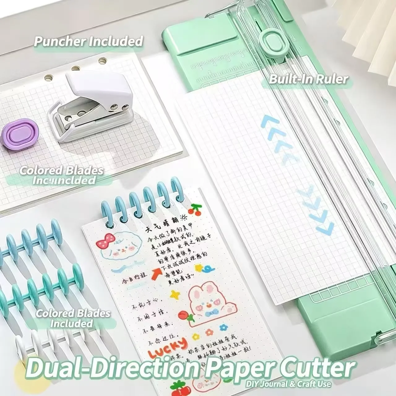 A4 Handheld Bidirectional Manual Paper Cutter Office Precision Trimmer for Accurate Cutting
