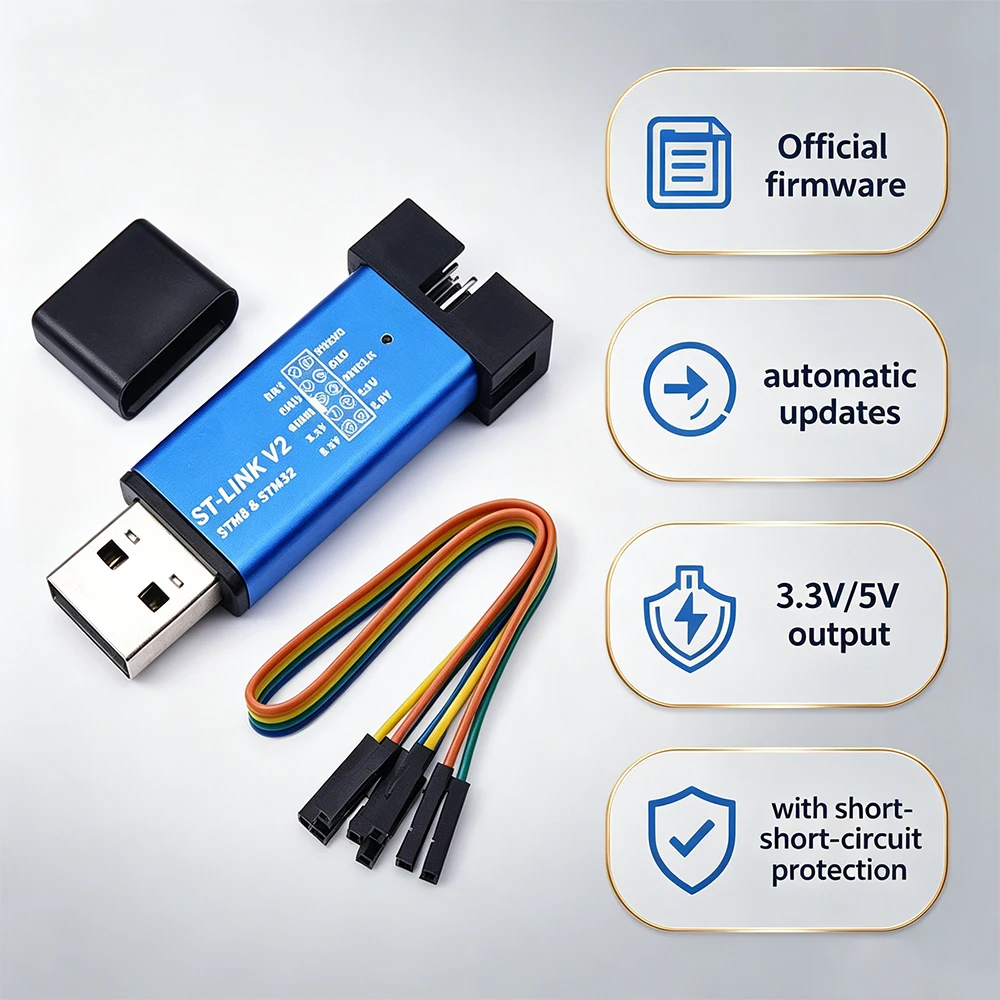 20PCS ST-LINK V2 Simulator Download Programmer STM32F103C8T6 STM32F103C6T6 ARM STM32 Minimum System Development Module Type-C