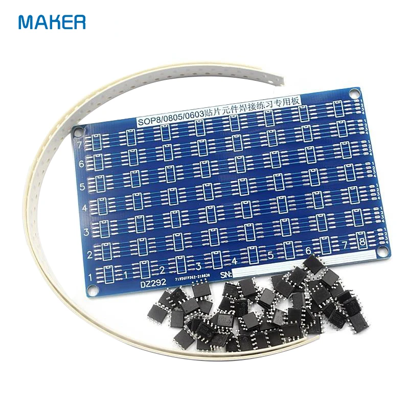 Patch Component Welding Exercise STM Kit SOP8 Chip 0805/0603 Electronic Craft DIY