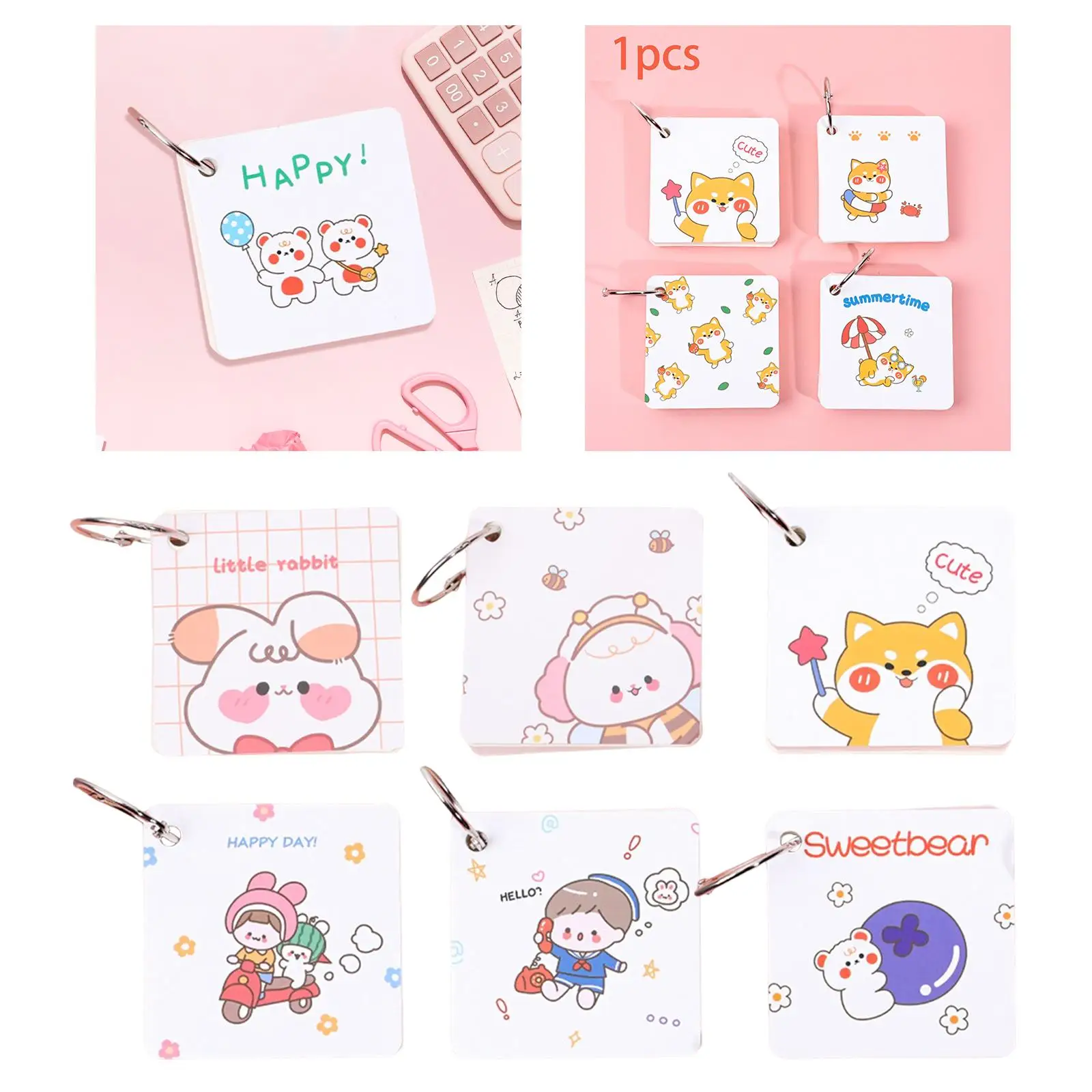 80 Sheets Notebook Multipurpose Loose Leaf Portable for Office Meeting Study