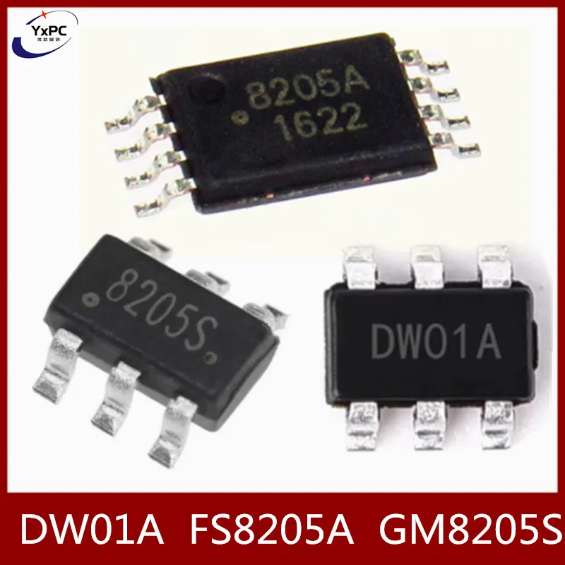 20PCS/LOT ( DW01+ 8205A Each 10pcs) FS8205A FS8205 GM8205S DW01A Combination MSOP-8 SOT23-6 Battery Protection Chip