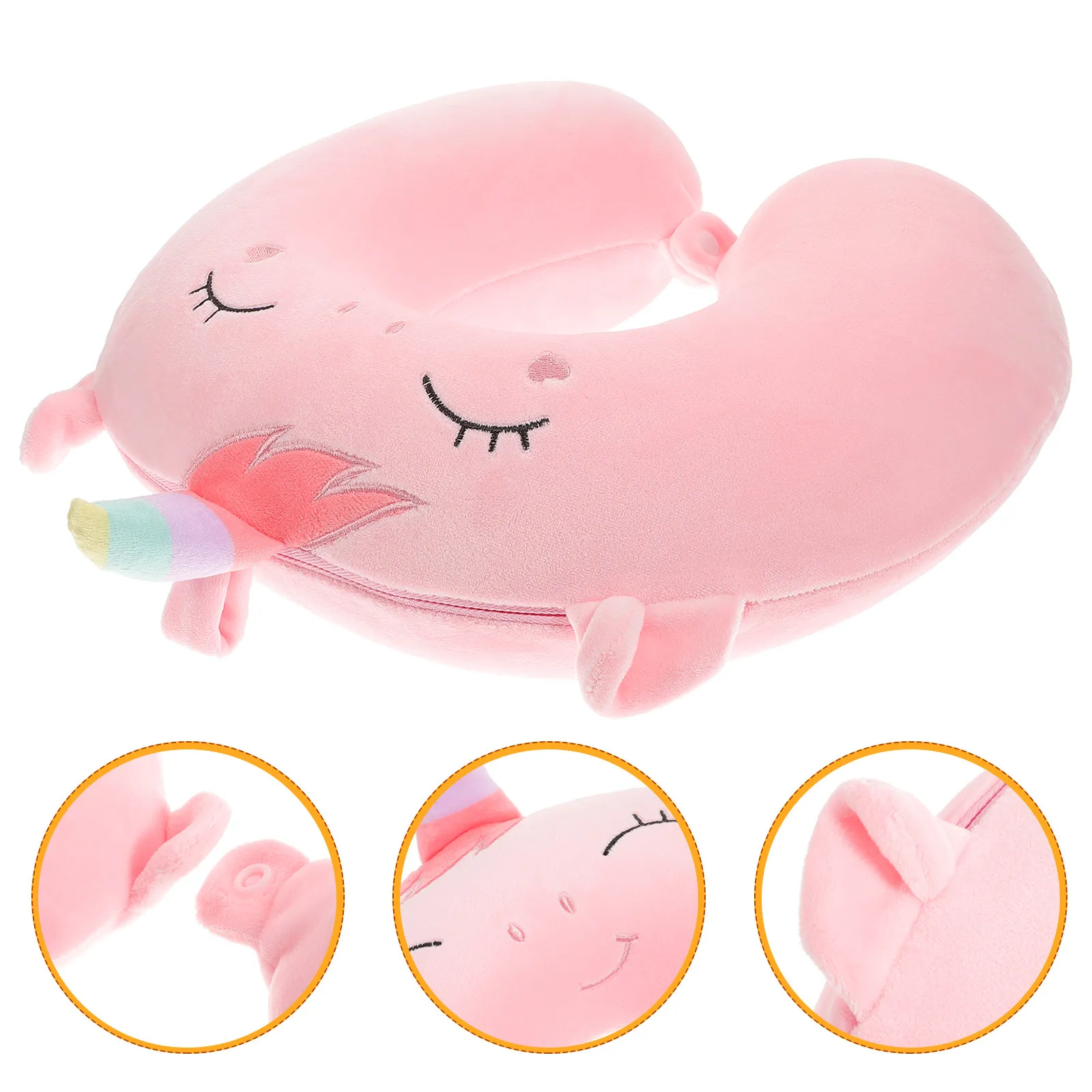 

1Pcs U-Shaped Neck Support Pillow Cartoon Animal Travel Cushion Soft Material for Car Airplane Comfort Pillow