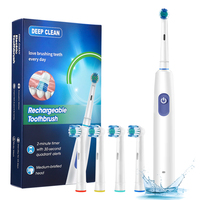 Rotary Electric Toothbrush 5 Modes Sonic Tooth Brush For Adults Rotating Toothbrushes Plaque Remover Teeth Cleaner Rechargeable