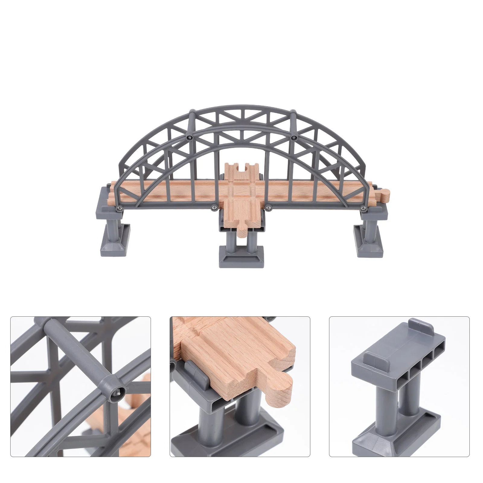 Spielzeug Brücke Kinder Eisenbahn Erweiterung Zug Szene Kleinkind Spielzeug Kind Layout Prop Track Modell Suspension Grau Abs Kinder