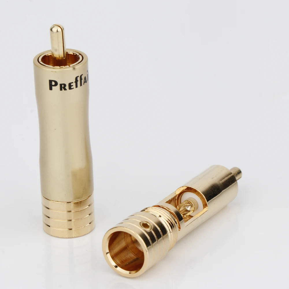 4 قطعة HIFI الصوت سدادة RCA 24K مطلية بالذهب محول الصوت فونو لحام موصل RCA إصلاح ينتهي HIFI 8 مللي متر كابل التوصيل
