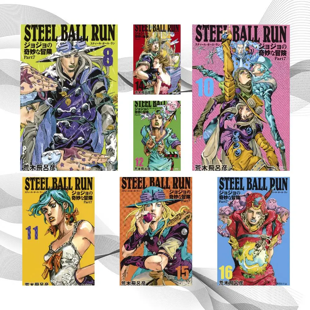 Manga JoJo Steel Ball Run Poster Peel And Stick Wall Art Self Adhesive PP Waterproof Wall Decor Living Room Bedroom Gift