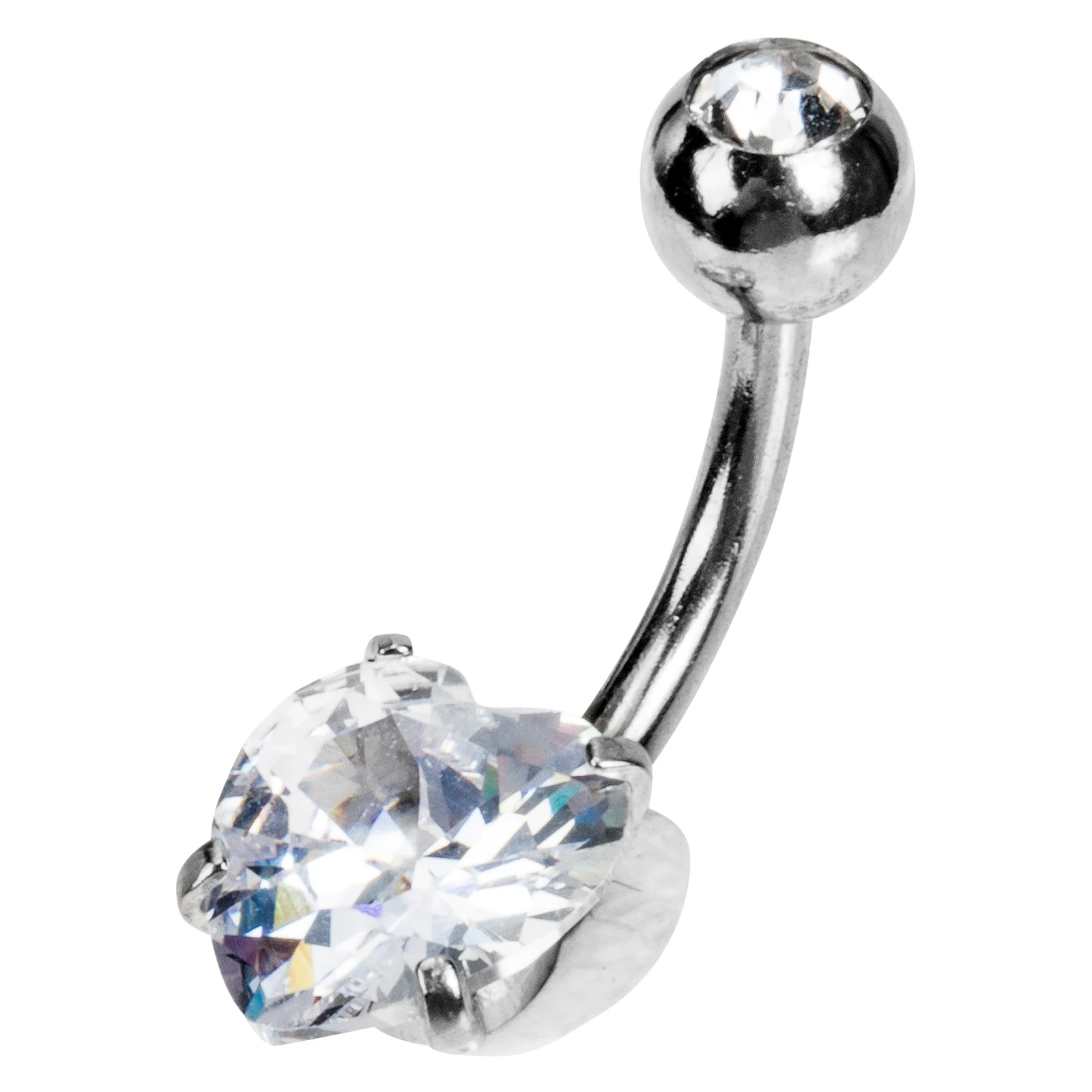 Anillos de botón de acero inoxidable, joyería para ombligo, Piercing para ombligo con diamantes de imitación, joyería de diseño elegante, aro pequeño para cuerpo de mujer
