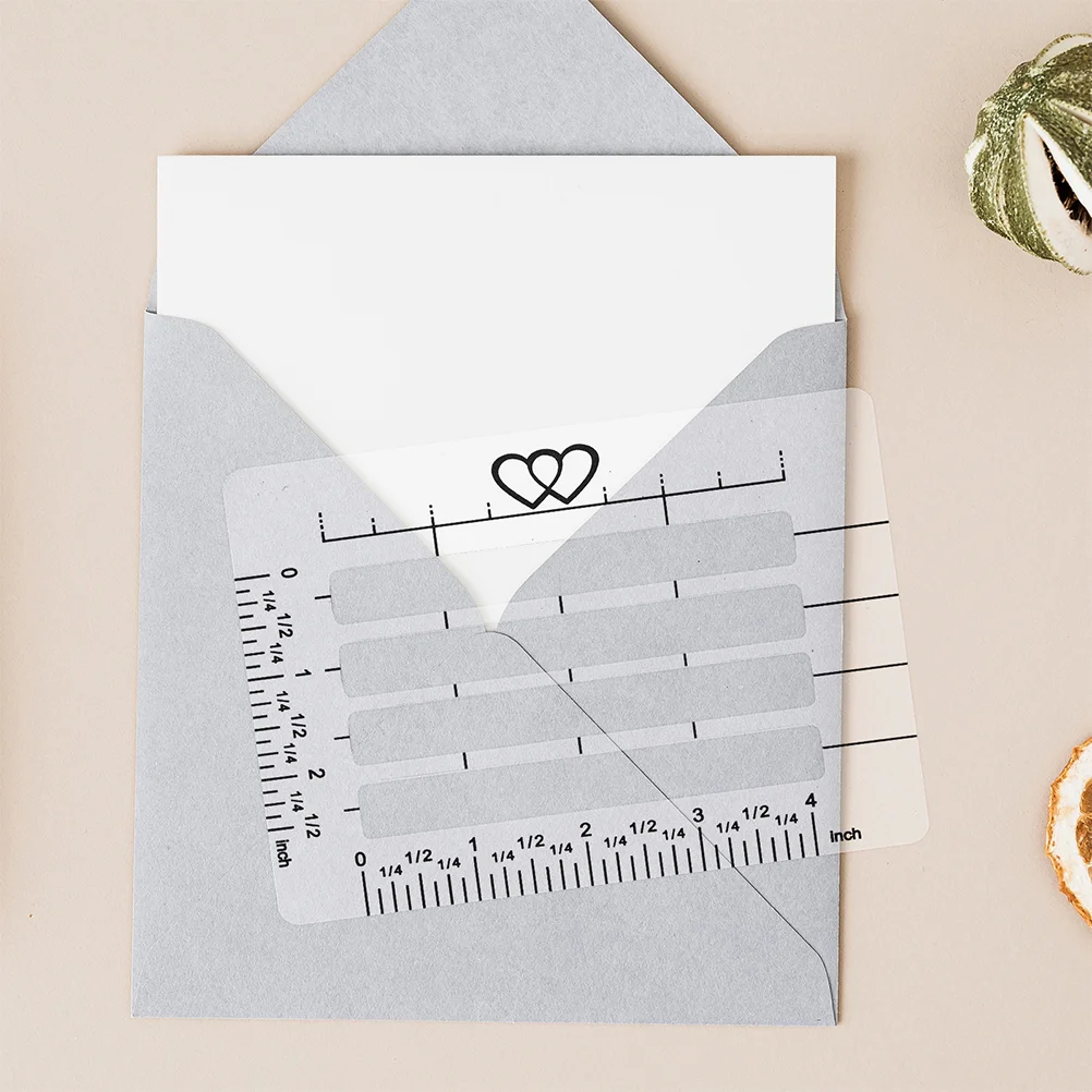 12 Pcs Letter Format Template Greeting Card Addressing Stencils Notebook with Guide Multipurpose