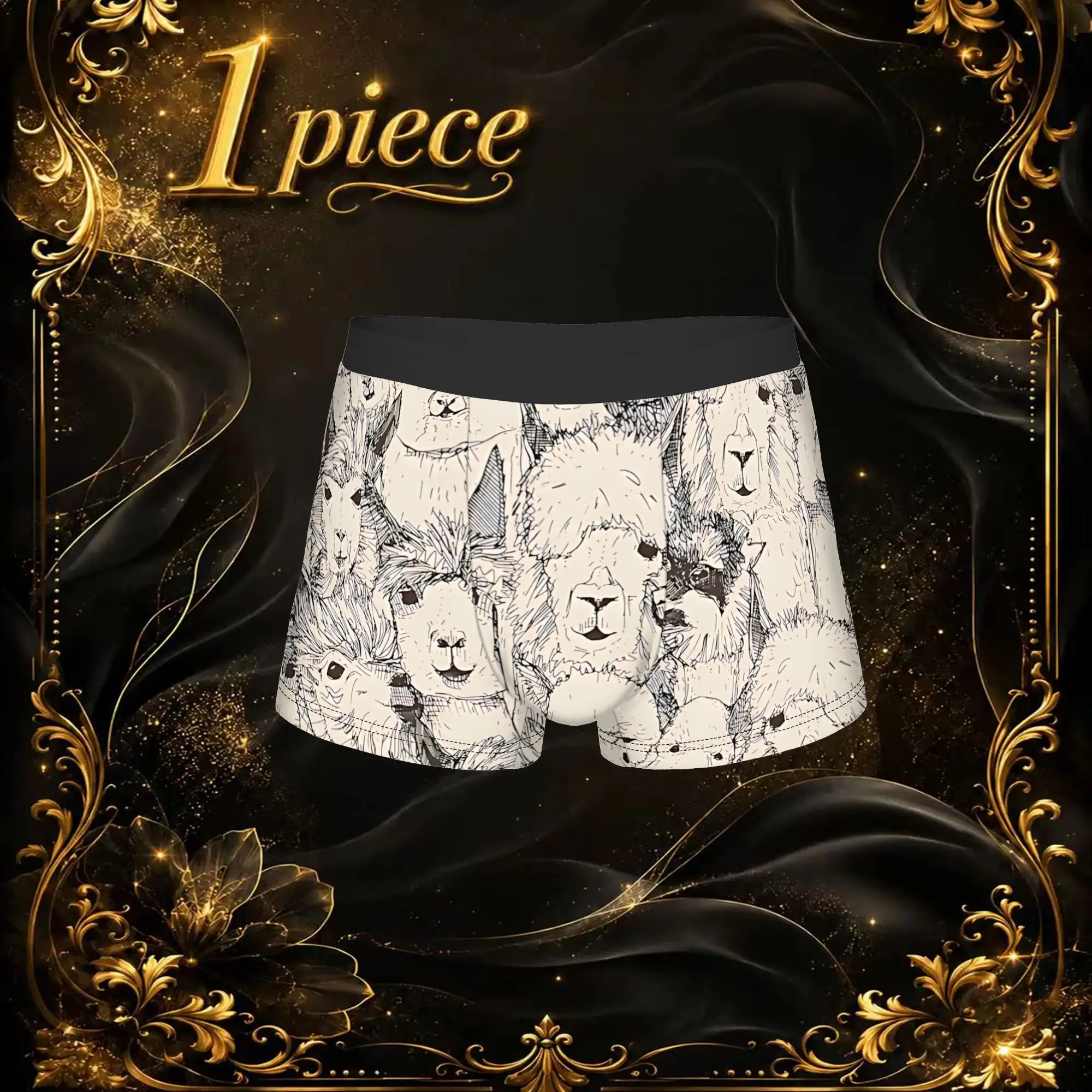 1pc Fashion Just Alpacas Natural Underpants Humor Panties Men Underwear Comfortable Shorts Boxer Briefs