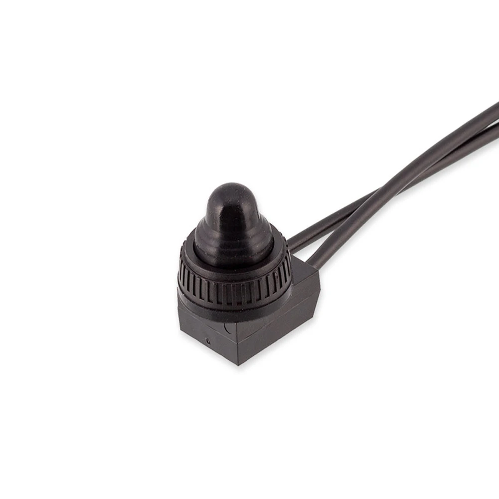 AC250V Waterproof Push Button On Off Switch With Lead Wire Black 3A Self locking Switch IP67 Waterproof Switch 10PCS