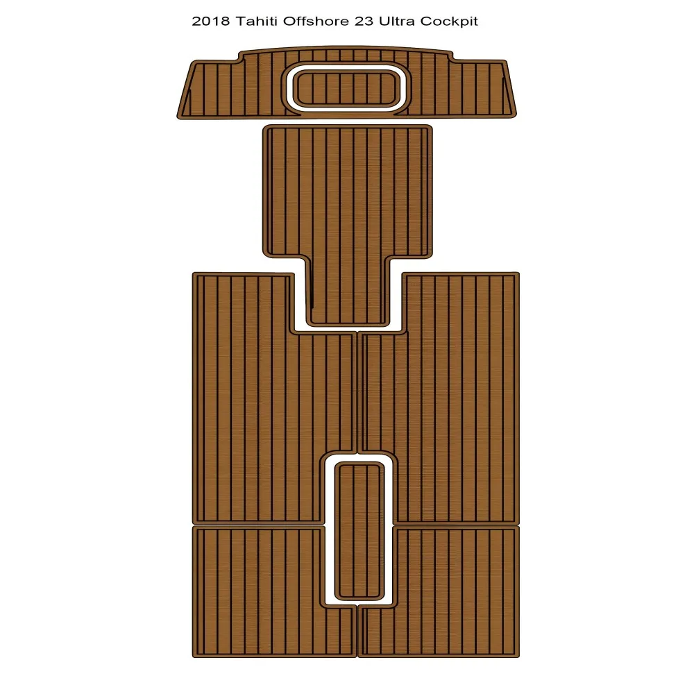 2018 Tahiti Offshore 23 Ultra Cockpit Pad Boat EVA Faux Foam Teak Deck Floor Mat SeaDek MarineMat Gatorstep Style Self Adhesive