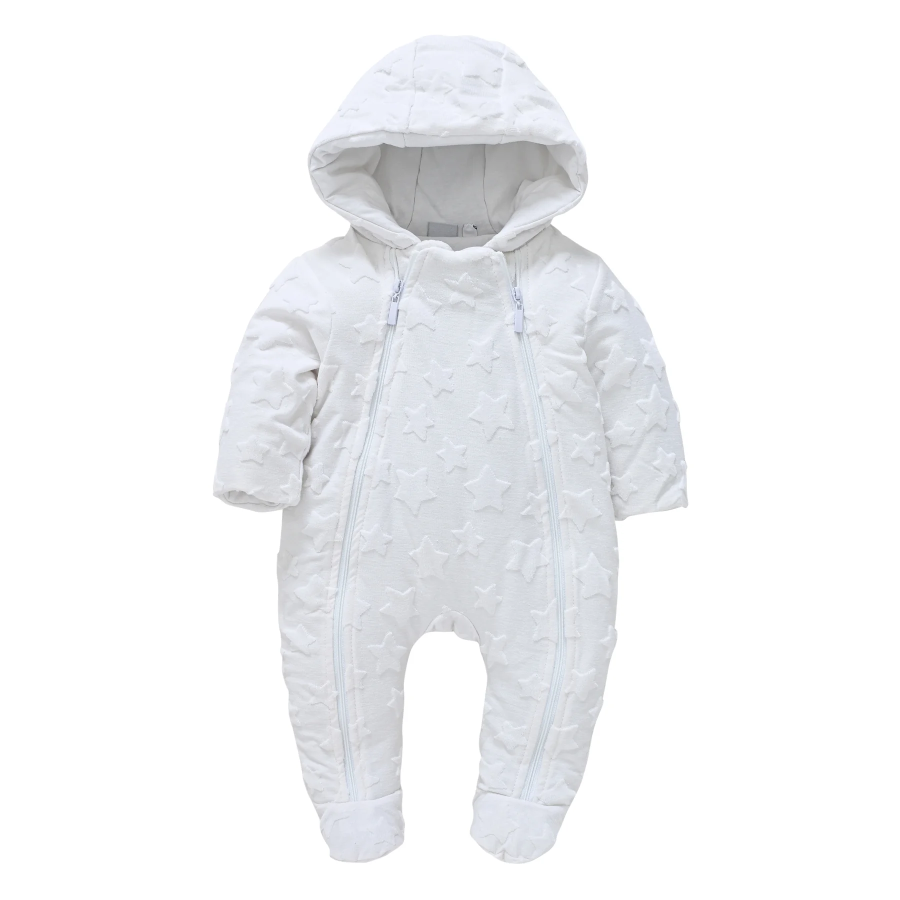 Winter Baby Girls Overalls Warm Hooded Boys Romper Velvet Soft Outfit Clothes Infant Jumpsuit Winter Clothes Thick Mulslin
