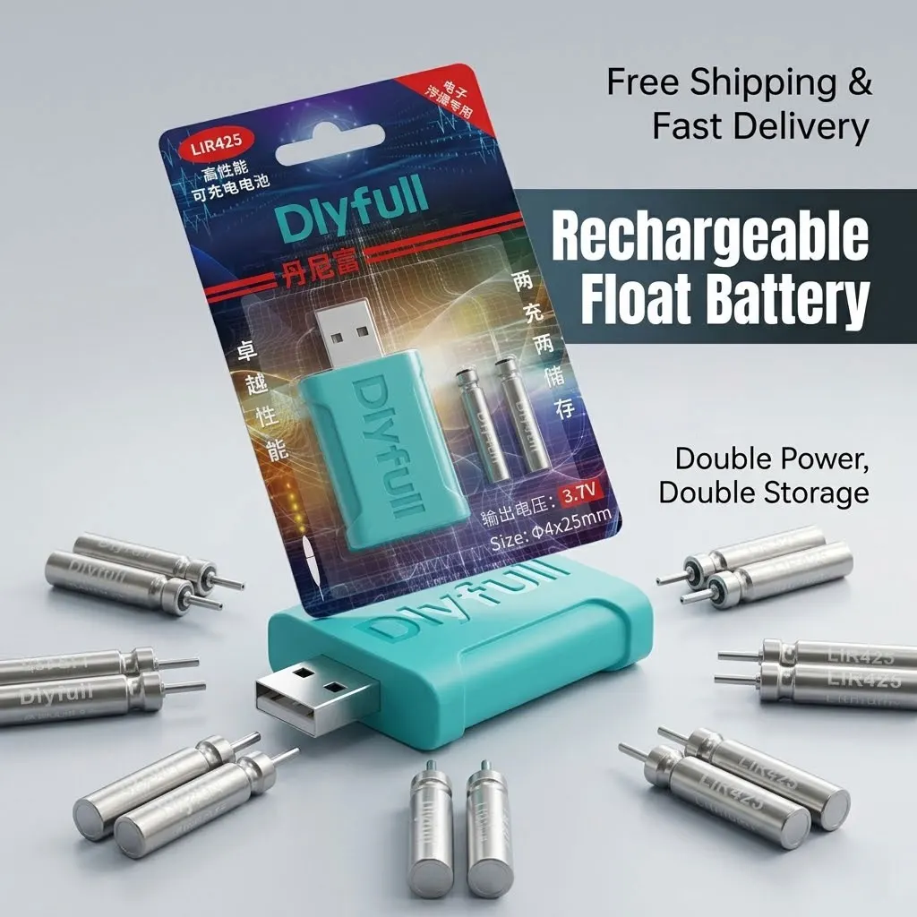 USB Charging CR425 LIR425 Fishing Float Battery Rechargeable Lithium Glow Battery for Fishing Bobber