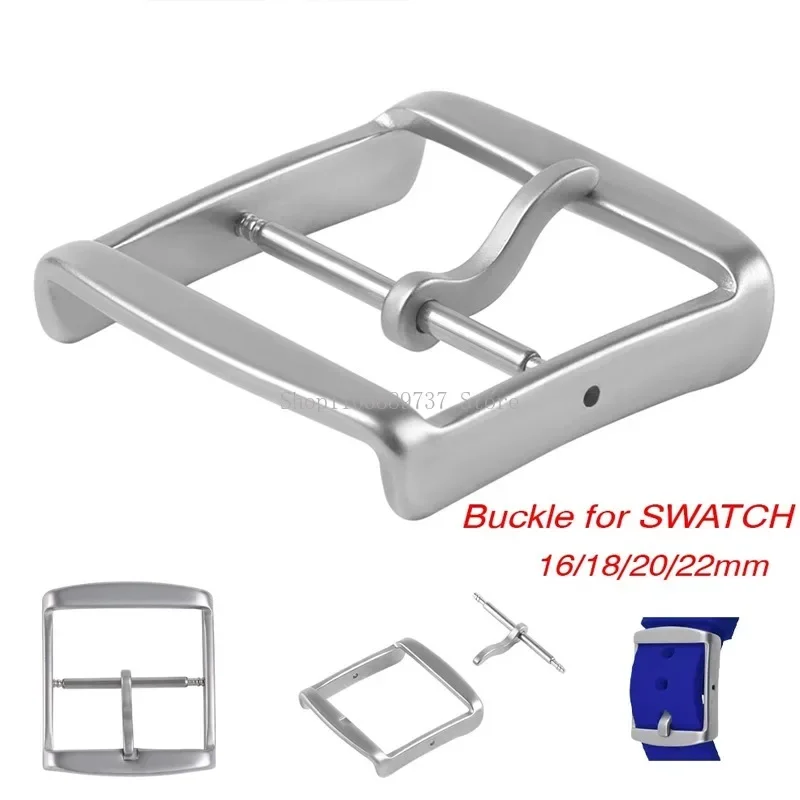 Stainless Steel Silver Watch Buckle for Swatch 1pcs 16mm 18mm 20mm 22mm 24mm Metal Pin Buckle Watch Band Clasp Strap Belt Button