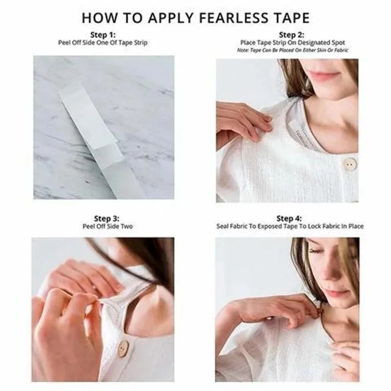 شريط مزدوج الجوانب للجسم حمالة صدر ذاتية اللصق ملابس فستان قميص ملصق سري شريط ملابس داخلية شفاف مضاد للعراة رقعة صدر غير مرئية