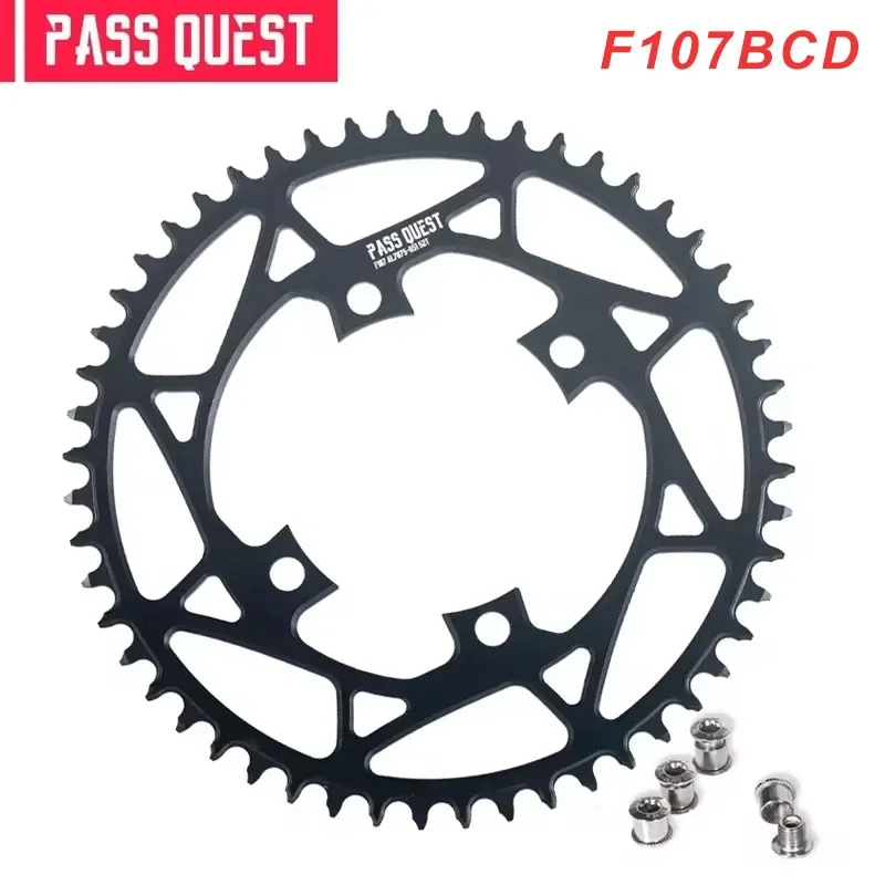 

PASS QUEST-Round Black for Mountain Bike 9-12 Speed AXS Chain Wheel MTB Monoplate 36-52T for 107BCD Crankset bike accessories