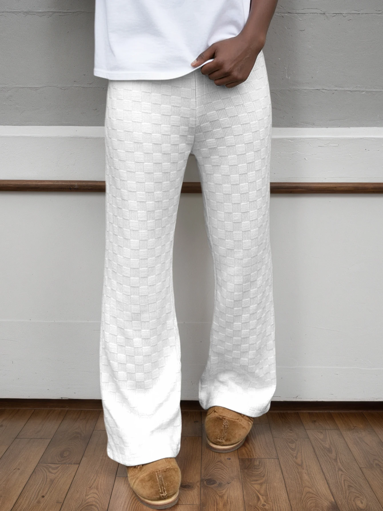 

Мужские повседневные брюки, спортивные штаны из трикотажной ткани с индивидуальной текстурой, повседневные брюки прямого кроя на открытом воздухе, streetwea