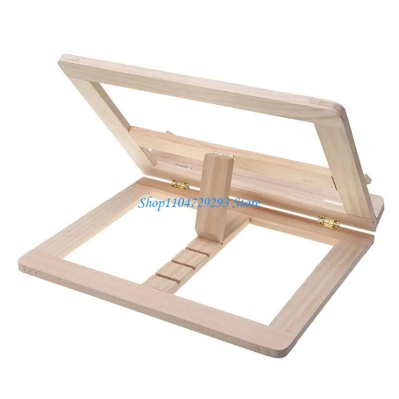 Y2GD Foldable Book Holder Stand Recipe Adjustable Wooden Bookrest