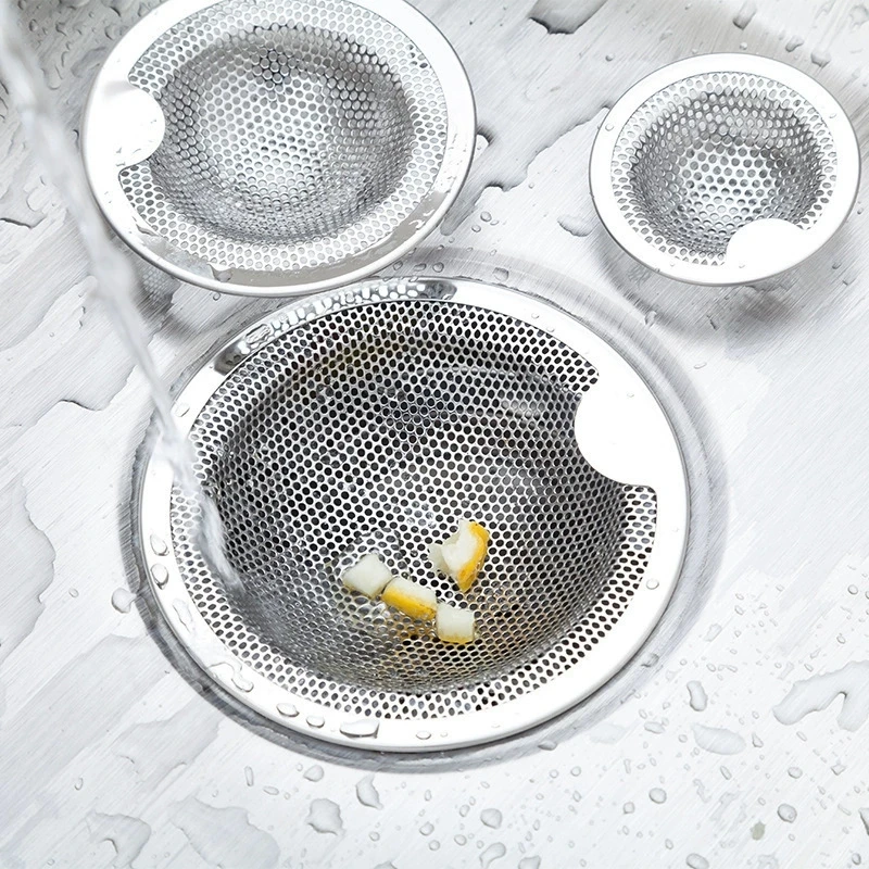 Stainless Steel Kitchen Sink Filter Sink Drain Filter Basket Food Residue Hair Catcher Filter Kitchen Basin