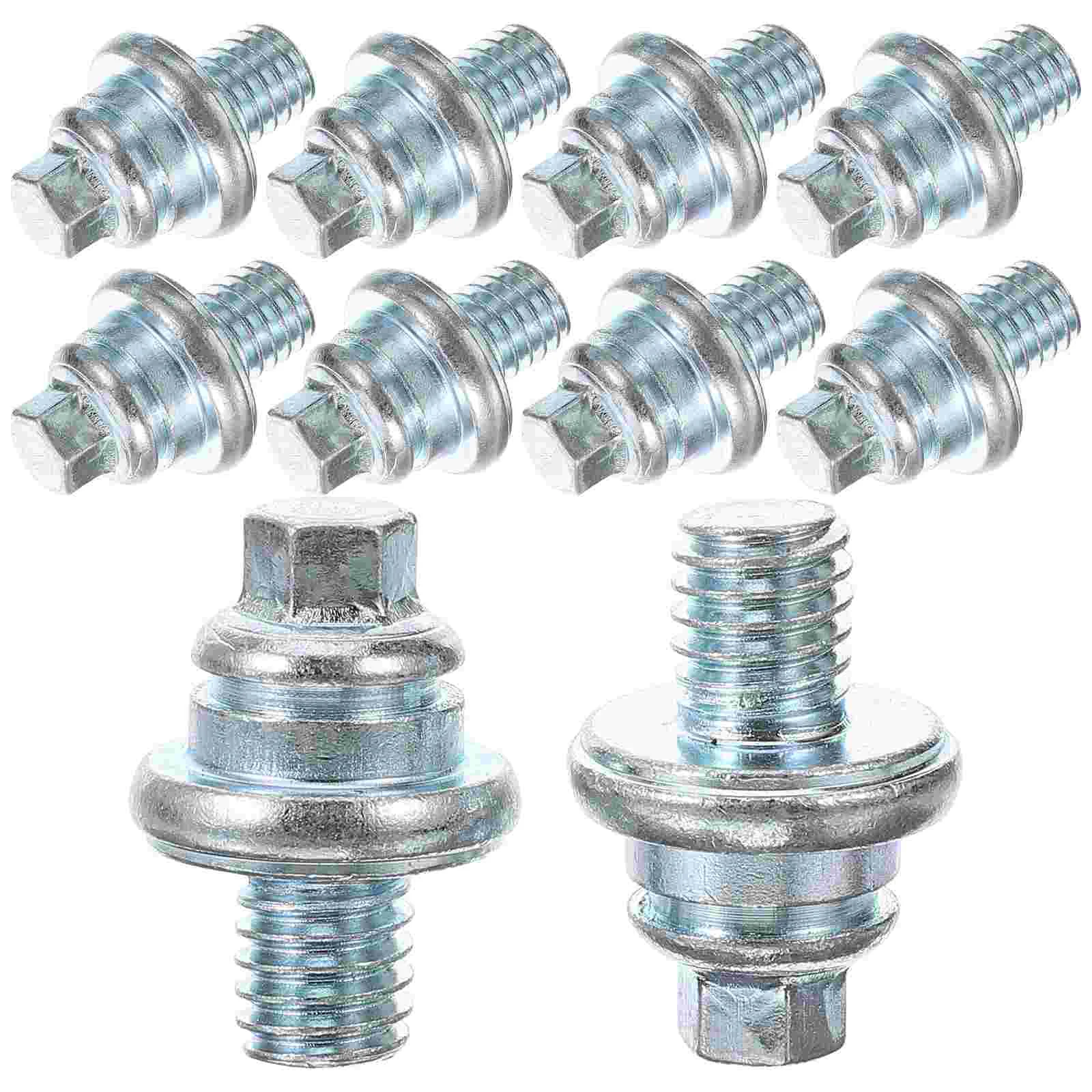 

10 Pcs Car Screws Vehicle Terminal Bolts Mechanical Galvanization Nuts Galvanized Washers for