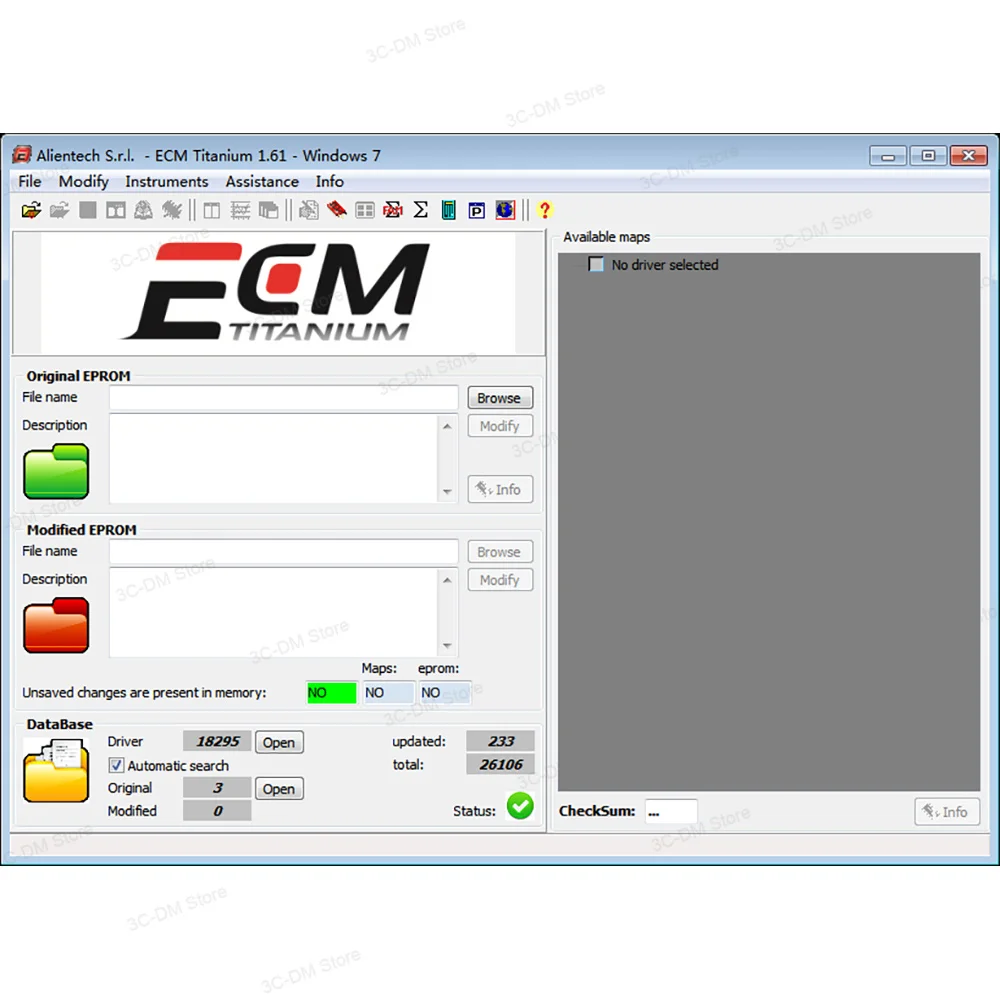 ECM V1.61 With 26000+ Drivers ECM Titanium 1.61 With 18259+ Driver Hexadecimal View Checksum car repair software for ecu tool